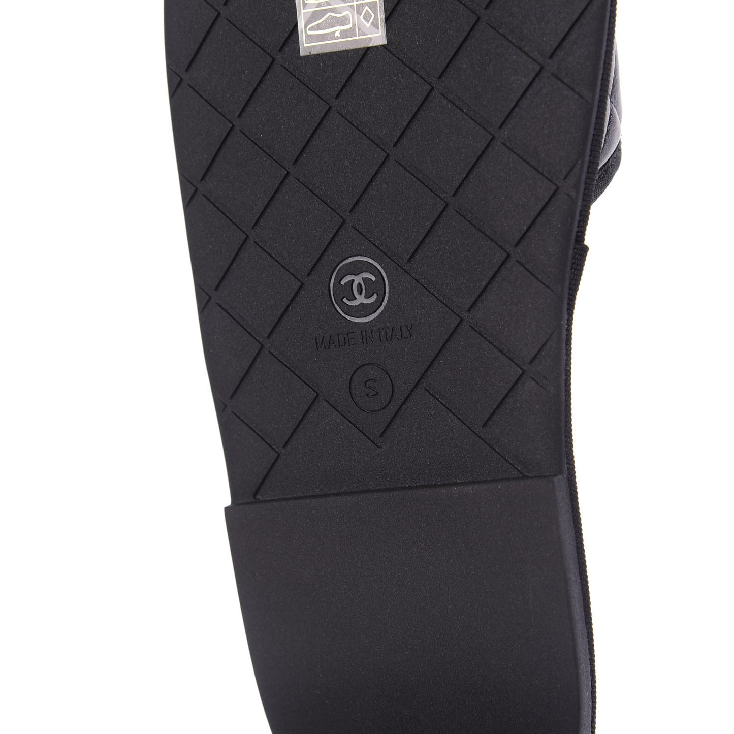 Lambskin CC Flat Mules S Black