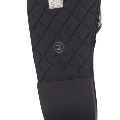 Chanel Lambskin CC Flat Mules S Black 7 of 11