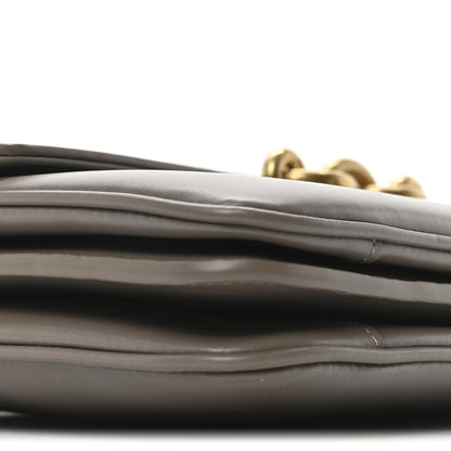 Saint Laurent Smooth Calfskin Le Maillon Satchel Greyish Brown 9 of 10