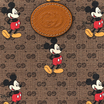 Gucci X DISNEY Mini Vintage GG Supreme Monogram Mickey Mouse Round Backpack Beige Vintage Sun Oil 7 of 10