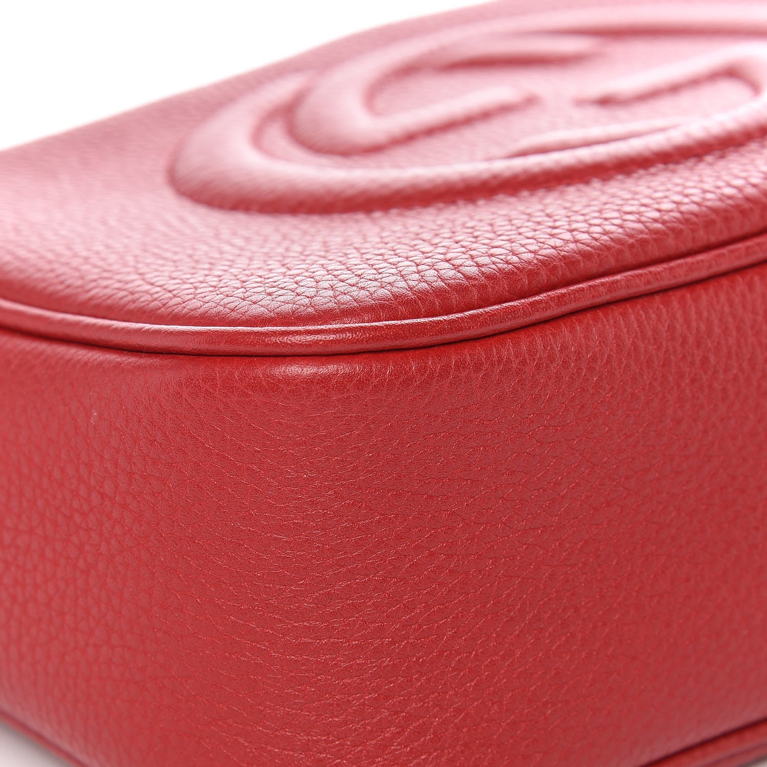 Gucci Pebbled Calfskin Small Soho Disco Bag Tabasco Red 9 of 11