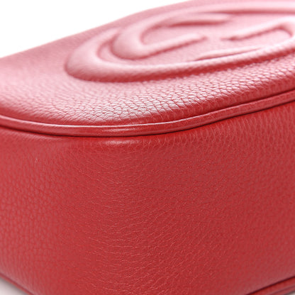 Gucci Pebbled Calfskin Small Soho Disco Bag Tabasco Red 9 of 11