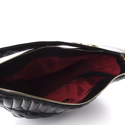 Chanel Glazed Calfskin Quilted State Of The Art Hobo Black 5 of 12