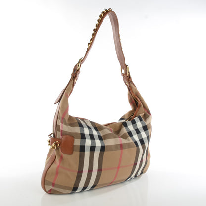 Burberry House Check Chain Hobo Tan 3 of 8