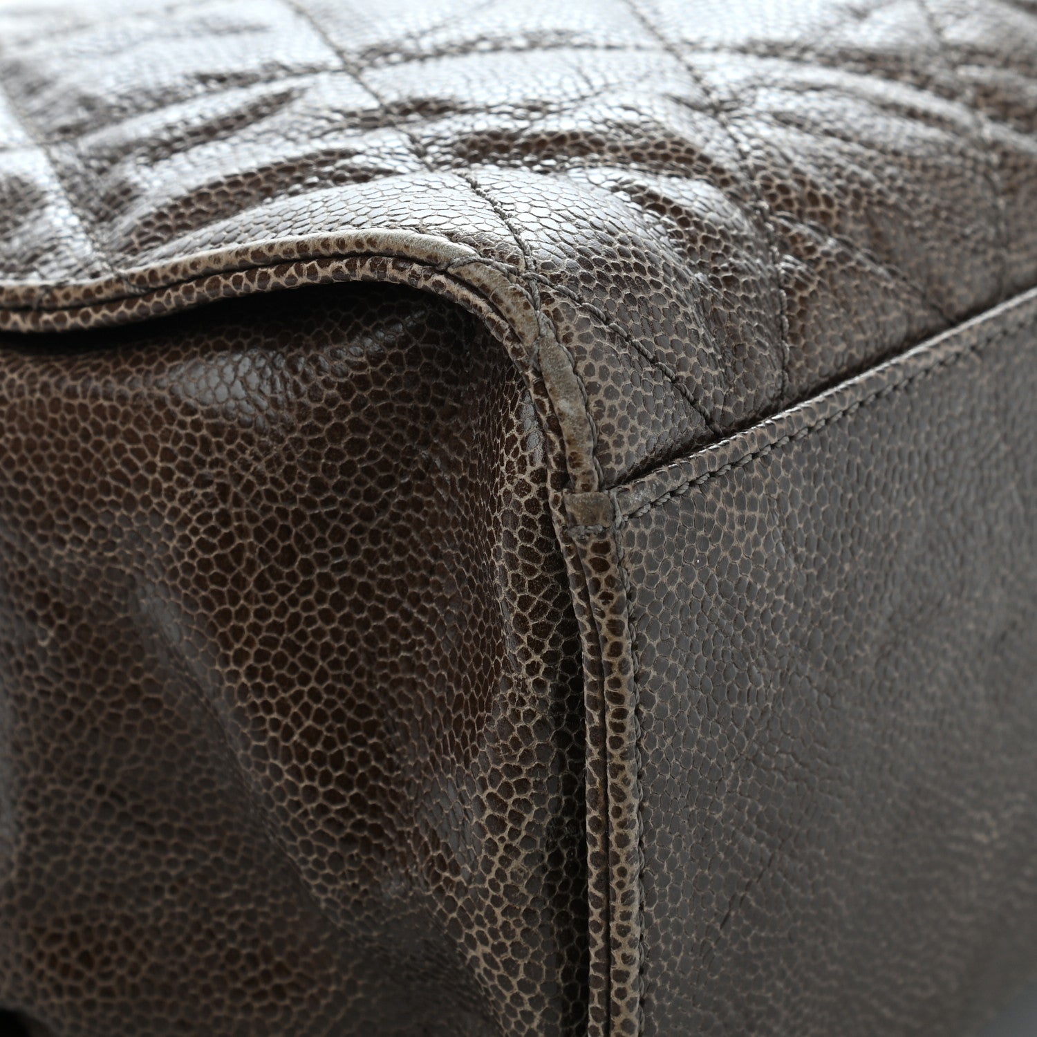 Chanel Crumpled Grained Calfskin Jumbo CC Crave Flap Beige 9 of 21