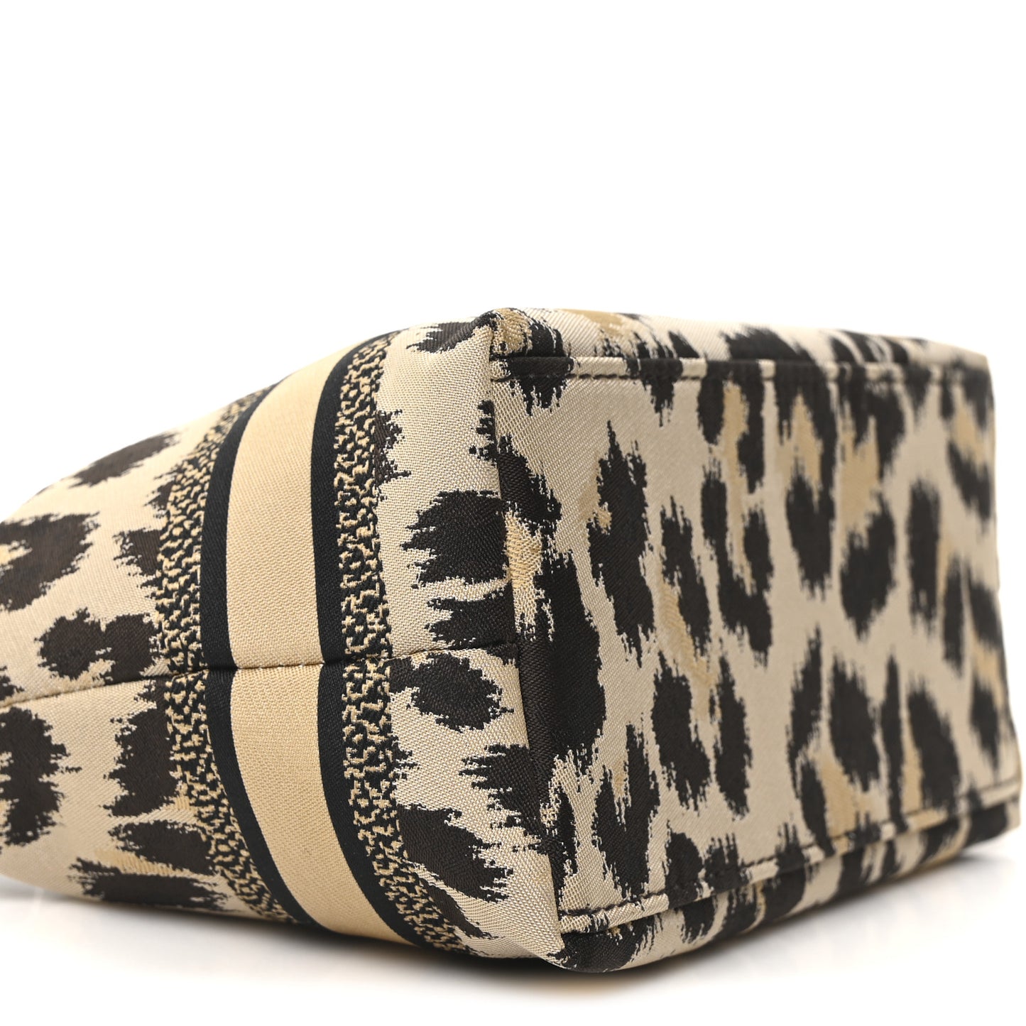 Canvas Mizza Embroidered Leopard DiorTravel Nomad Pouch Beige