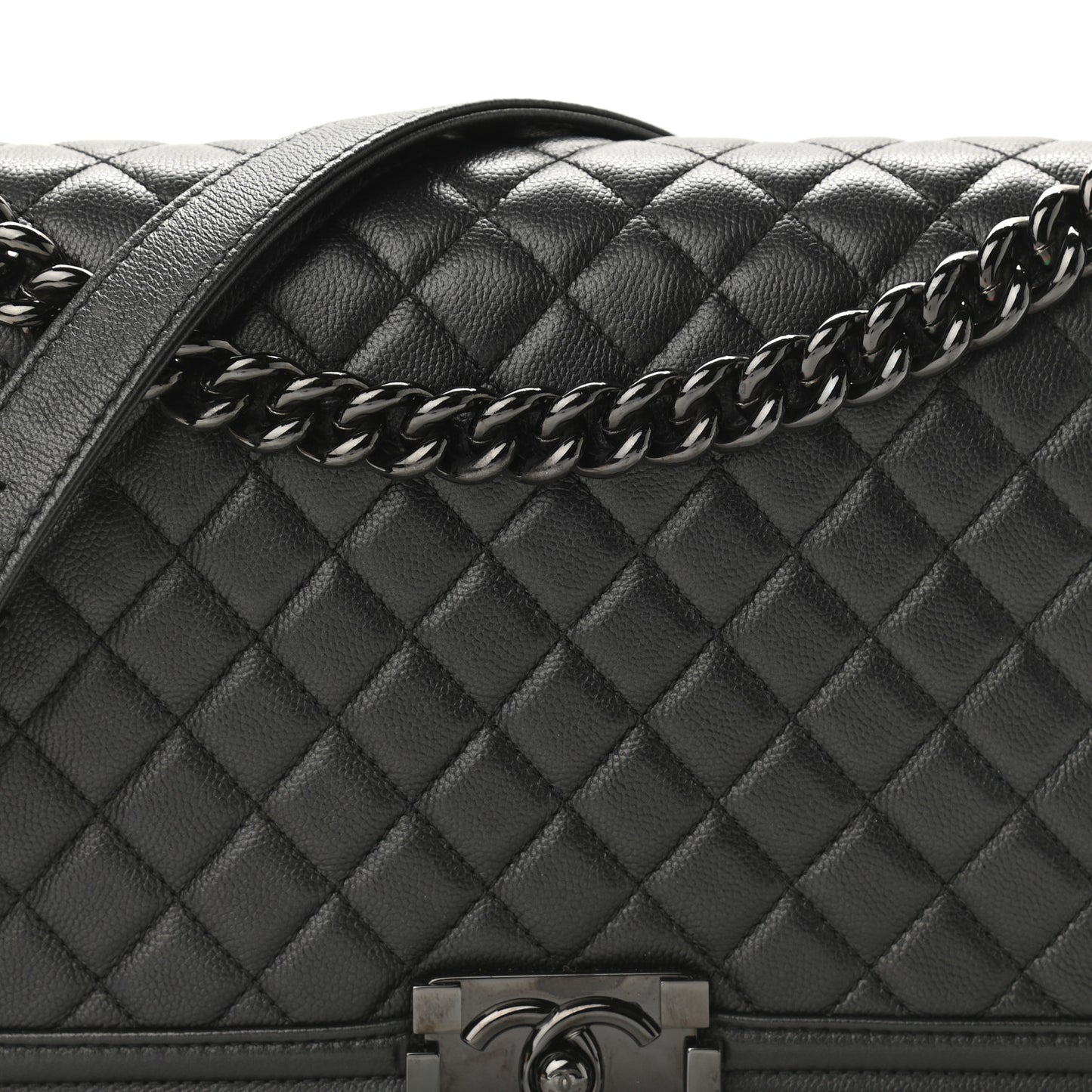 Caviar Quilted New Medium Boy Flap So Black
