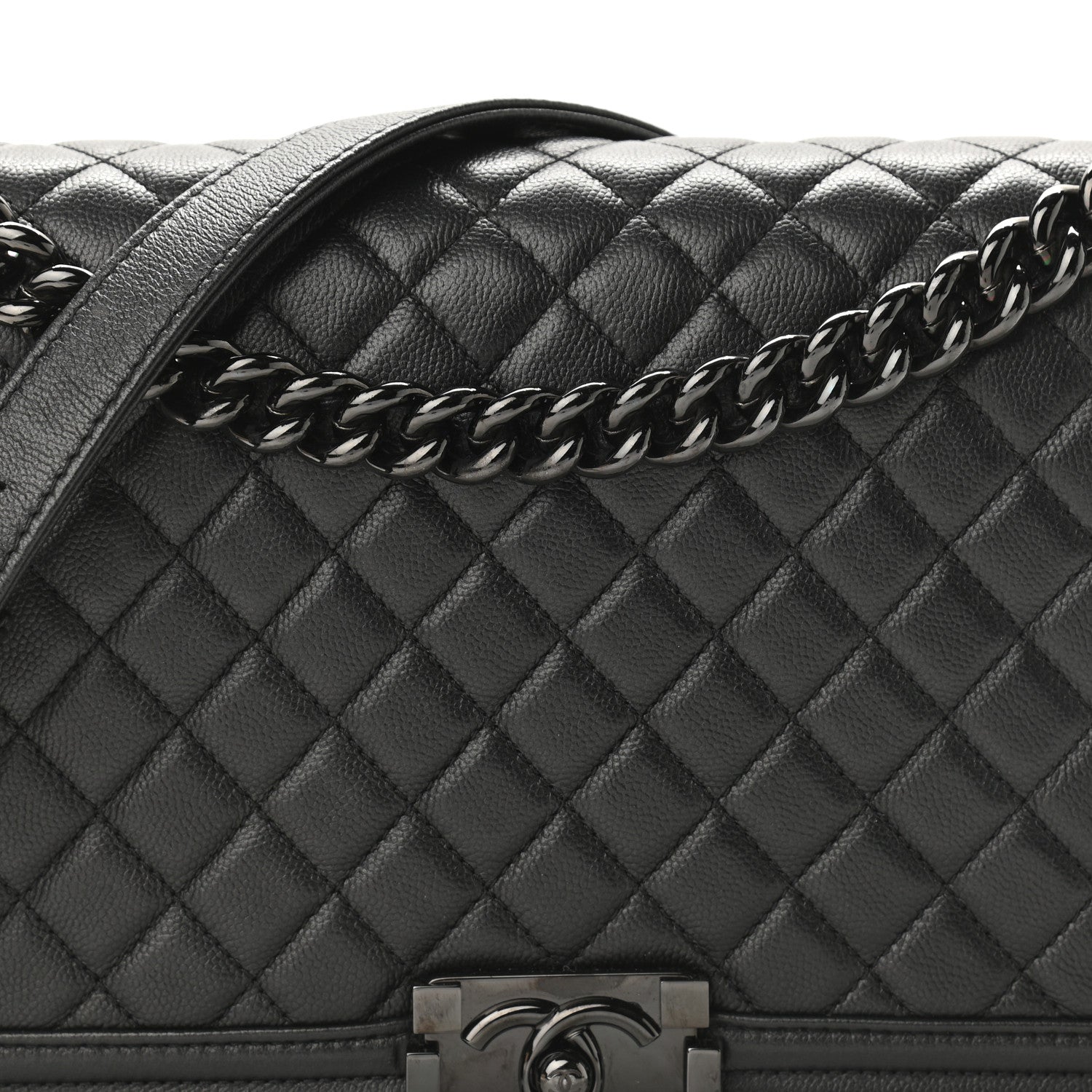 Chanel Caviar Quilted New Medium Boy Flap So Black 8 of 10