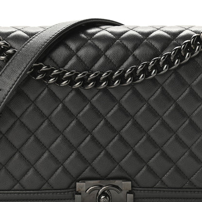 Chanel Caviar Quilted New Medium Boy Flap So Black 8 of 10