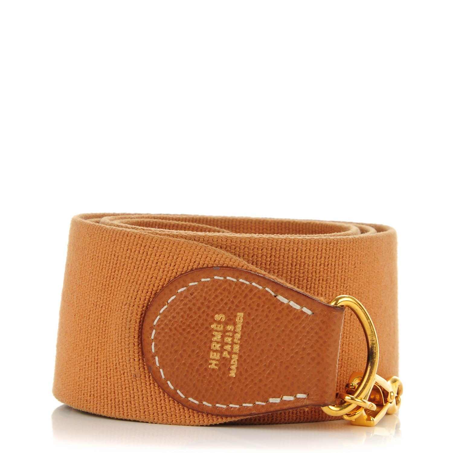 Hermes Toile Courchevel Shoulder Strap Gold 1 of 4