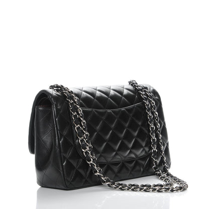 Chanel Lambskin Quilted Jumbo Double Flap Black 3 of 7