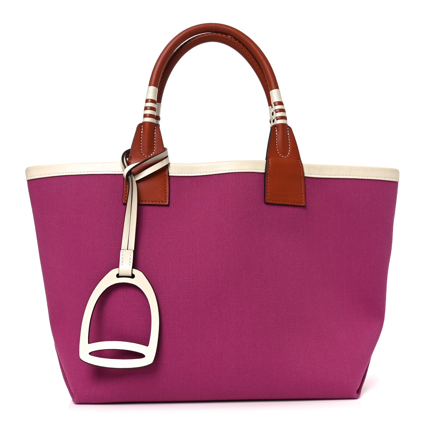 Hermes Military Toile Canvas Swift Steeple 25 Bag Rose Pourpre Cuivre Nata 1 of 10