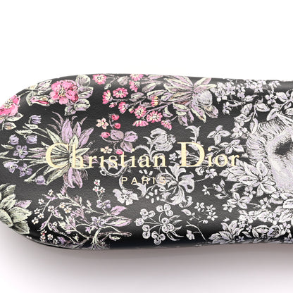 Christian Dior Canvas Embroidered Dway Mules Slide Sandals 41 Black Multicolor 8 of 9