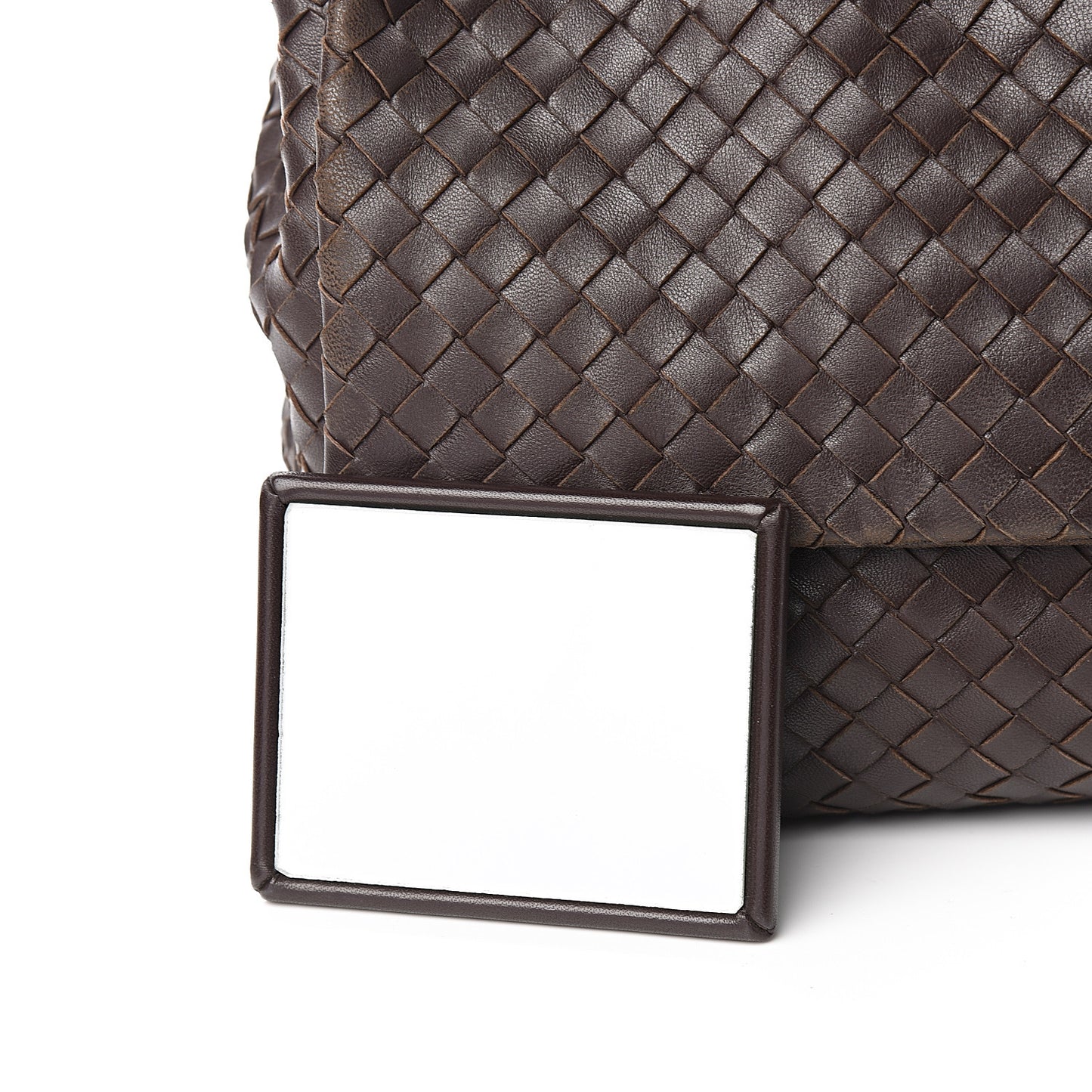 Nappa Intrecciato Flap Shoulder Bag Ebano