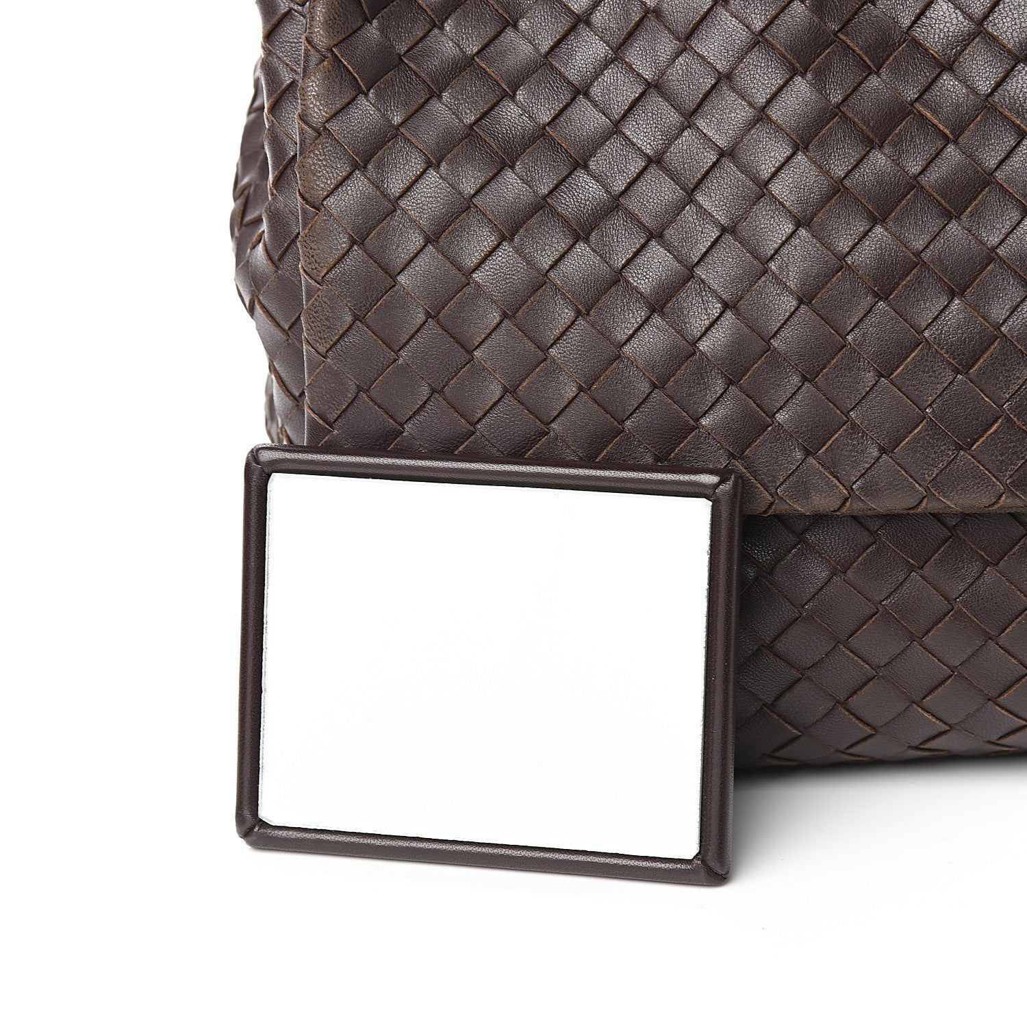 Bottega Veneta Nappa Intrecciato Flap Shoulder Bag Ebano 9 of 10