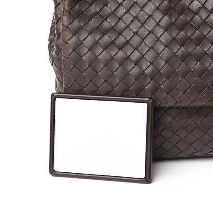 Bottega Veneta Nappa Intrecciato Flap Shoulder Bag Ebano 9 of 10