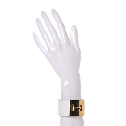 Hermes Epsom Kelly Dog Bracelet White 2 of 6