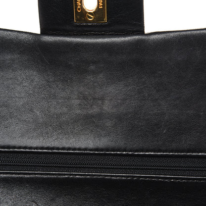 Chanel Lambskin Quilted Medium Double Flap Black 15 of 22