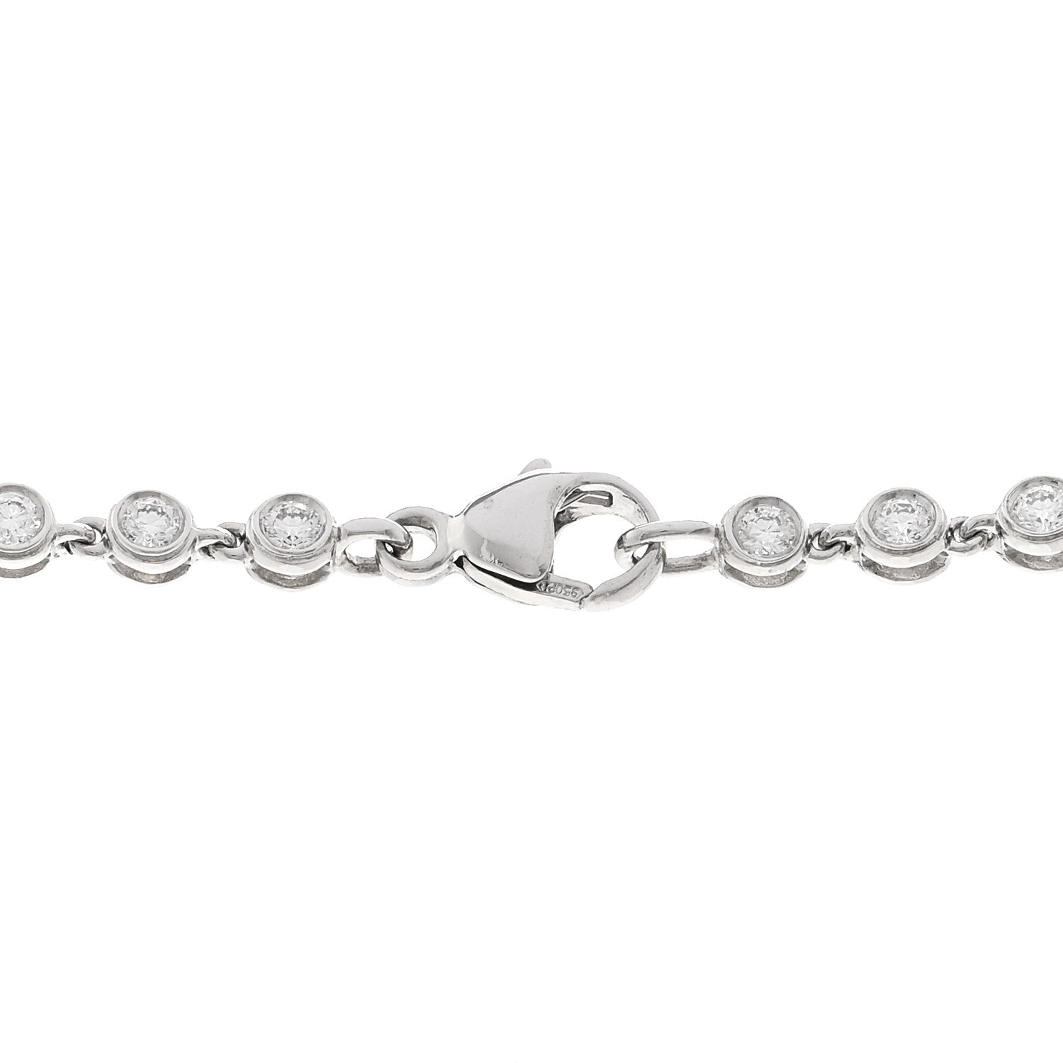 Tiffany Platinum Diamond Circlet Double Drop Necklace 4 of 5