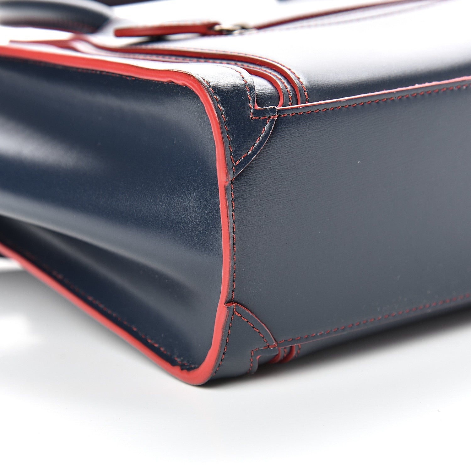 Celine Satin Calfskin Nano Debossed Luggage Navy Blue 8 of 11