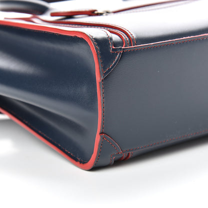 Celine Satin Calfskin Nano Debossed Luggage Navy Blue 8 of 11