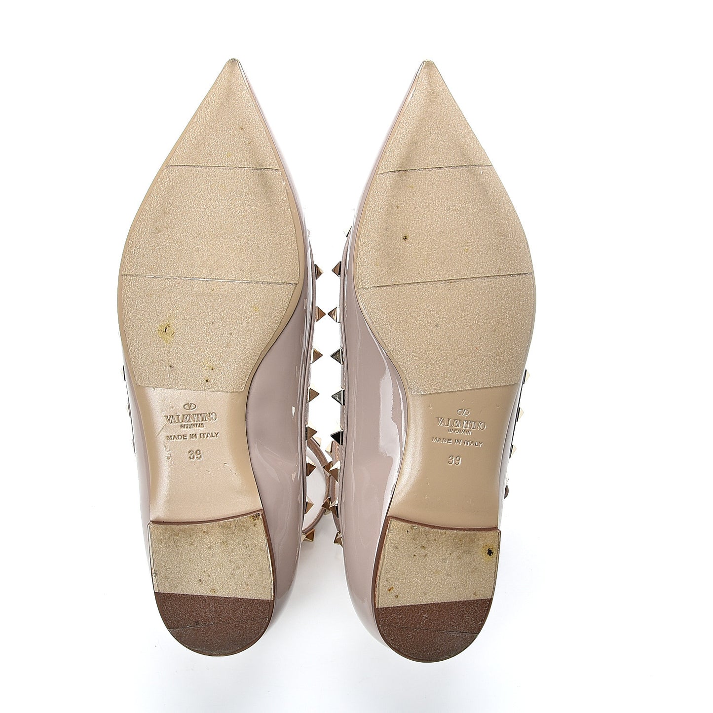 Patent Rockstud Cage Ballerina Flats 39 Poudre