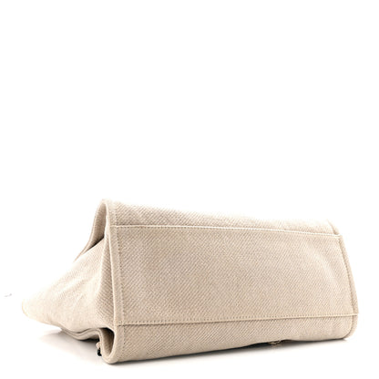 Chanel Mixed Fibers Medium Deauville Tote Beige Black 4 of 15
