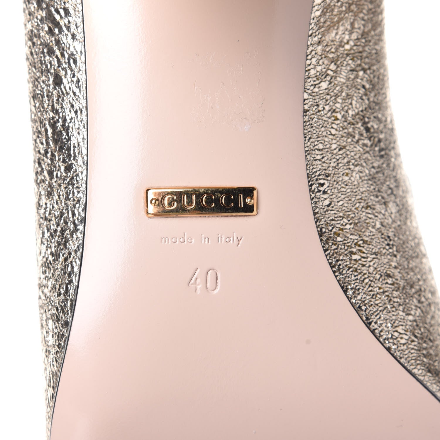 Gucci Galassia GG Marmont Fringe 50mm Loafer Pumps 40 Platino 8 of 11