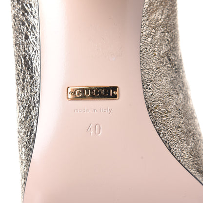 Gucci Galassia GG Marmont Fringe 50mm Loafer Pumps 40 Platino 8 of 11