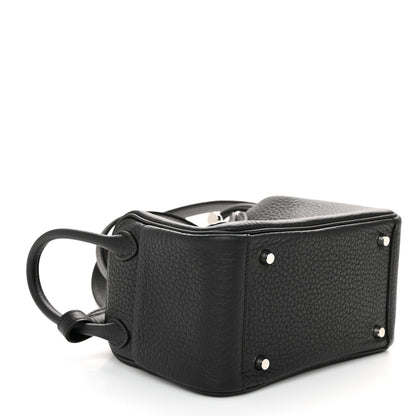 Hermes Taurillon Clemence Mini Lindy 20 Black 4 of 11