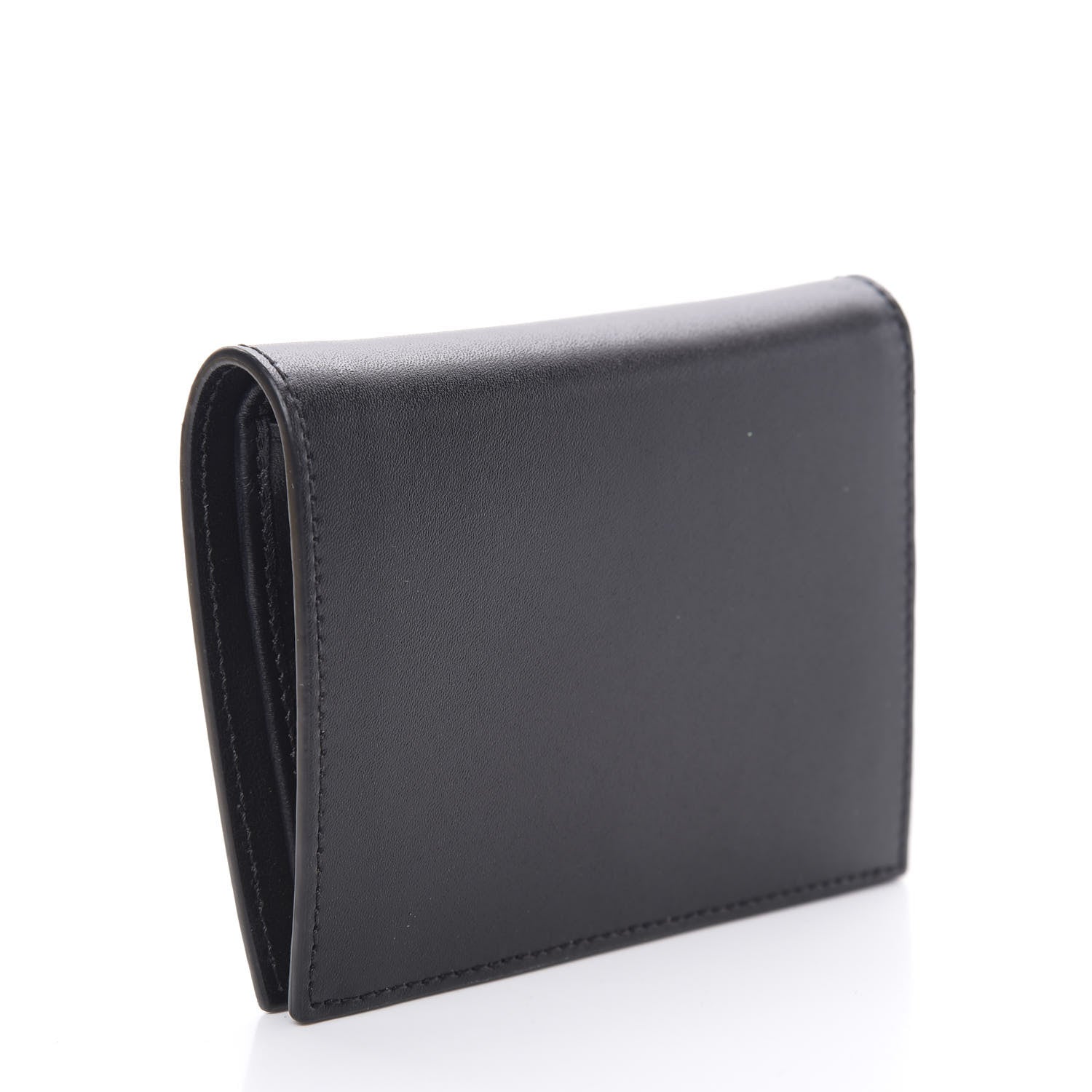 Fendi Vitello Liberty Century Lucido By The Way Compact Bi-Fold Wallet Black 3 of 9