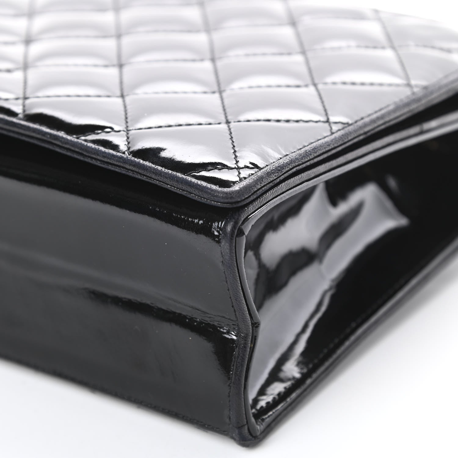 Chanel Patent Quilted Small CC Single Flap Bag Black 11 of 15