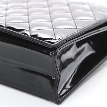 Chanel Patent Quilted Small CC Single Flap Bag Black 11 of 15