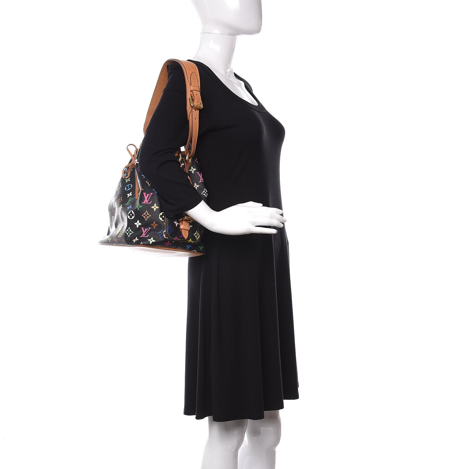 Louis Vuitton Monogram Multicolor Petit Noe Black 2 of 10