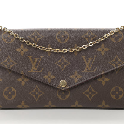 Louis Vuitton Monogram Pochette Felicie Chain Wallet Fuchsia 10 of 15