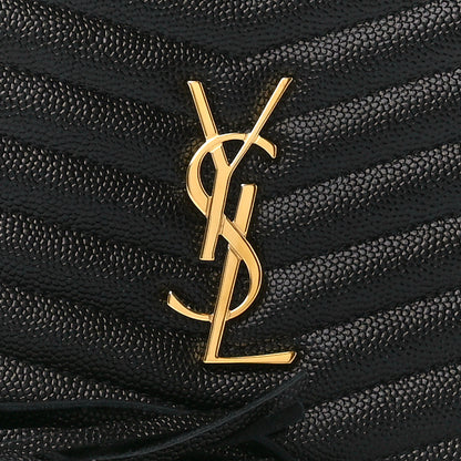 Saint Laurent Grain De Poudre Matelasse Monogram Mini Lou Camera Bag Black 8 of 11