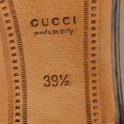Gucci Lambskin Womens Brixton Horsebit Loafers 39.5 Mud 8 of 10