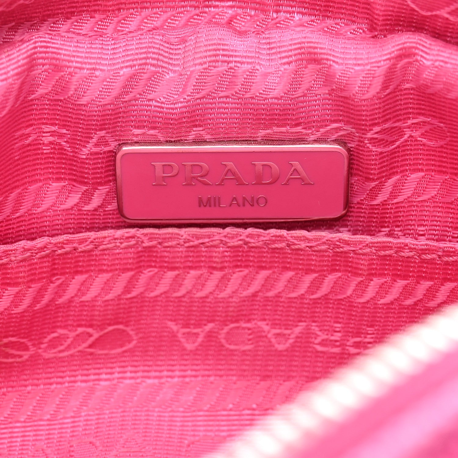 Prada Canvas Grommet Canapa Tote Pink 10 of 18