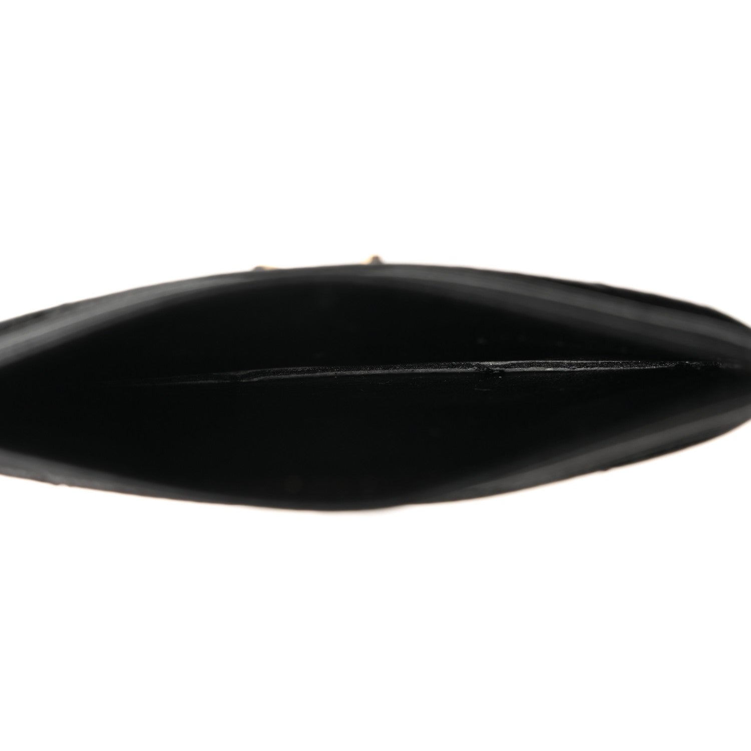 Saint Laurent Grain De Poudre Matelasse Chevron Monogram Credit Card Case Black 5 of 8