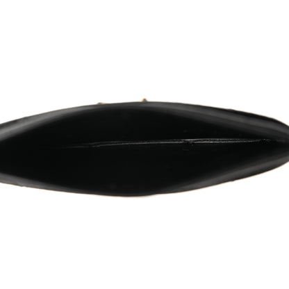 Saint Laurent Grain De Poudre Matelasse Chevron Monogram Credit Card Case Black 5 of 8