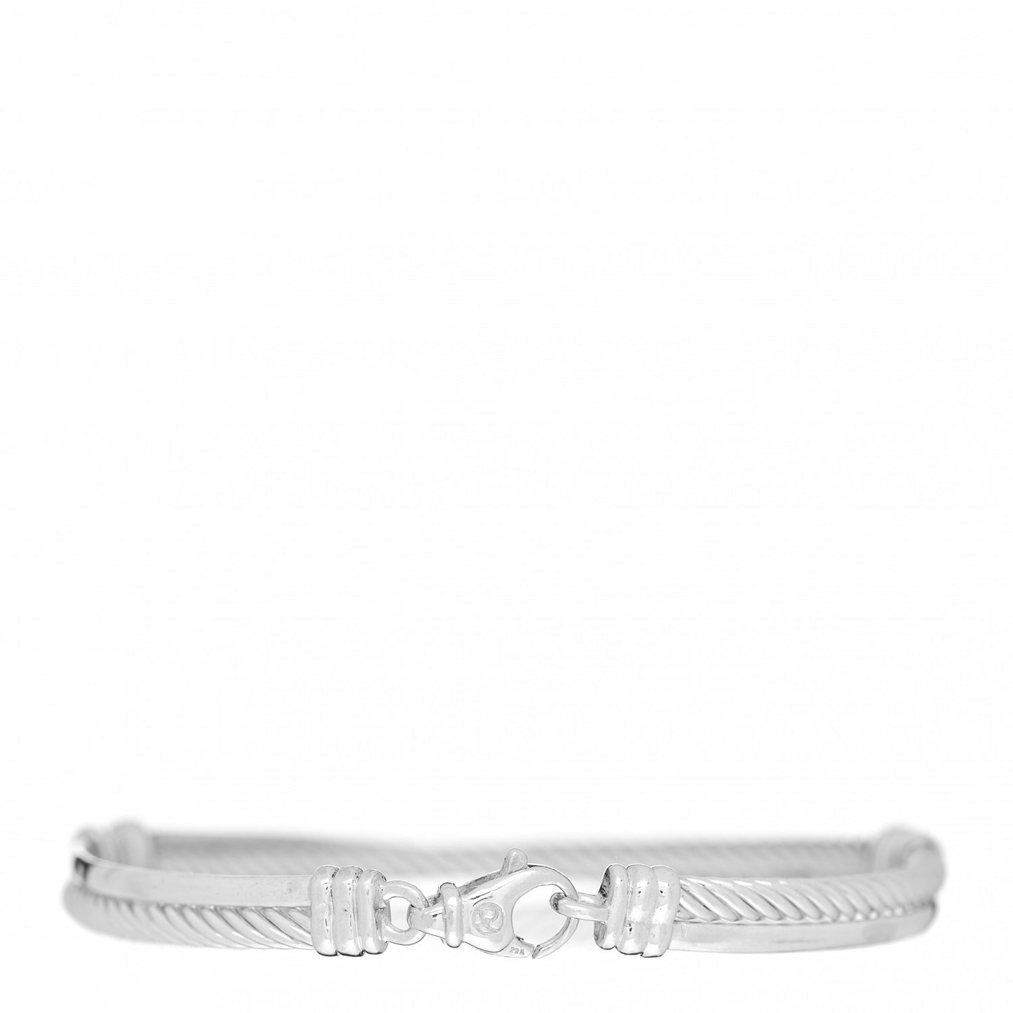 Sterling Silver Diamond 3mm Crossover Bracelet
