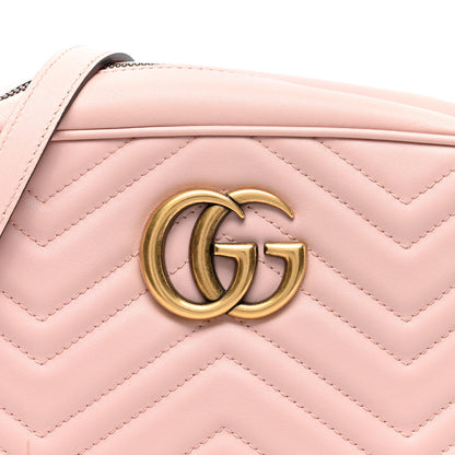 Gucci Calfskin Matelasse Small GG Marmont Chain Shoulder Bag Perfect Pink 8 of 10