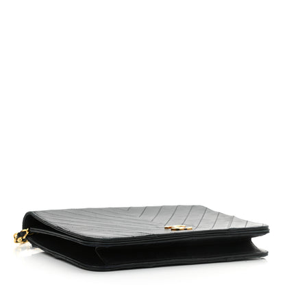 Chanel Lambskin Chevron Quilted Small Single Flap Black 4 of 12