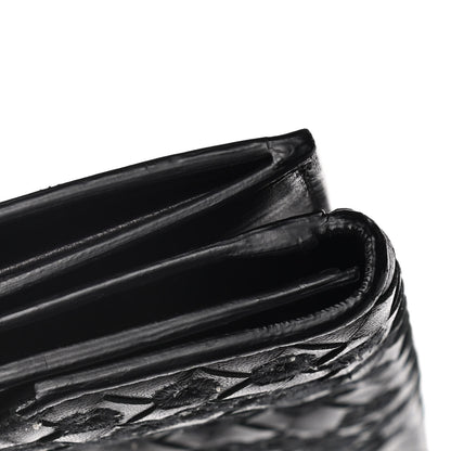 Bottega Veneta Nappa Intrecciato Embroidered Lace Continental Flap Wallet Black 10 of 20