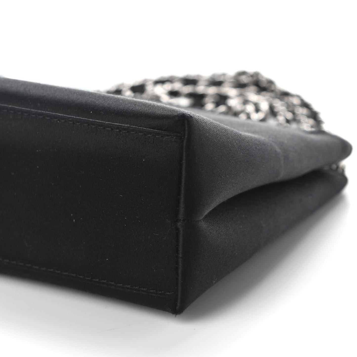 Satin Evening Bag Black