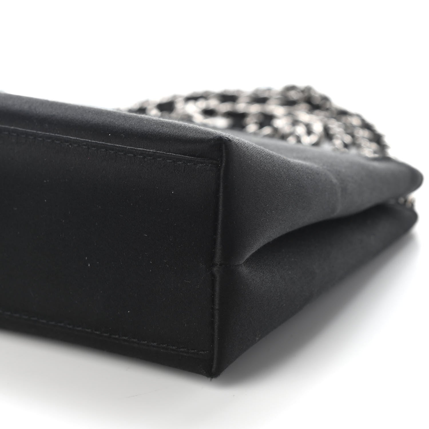 Chanel Satin Evening Bag Black 9 of 9