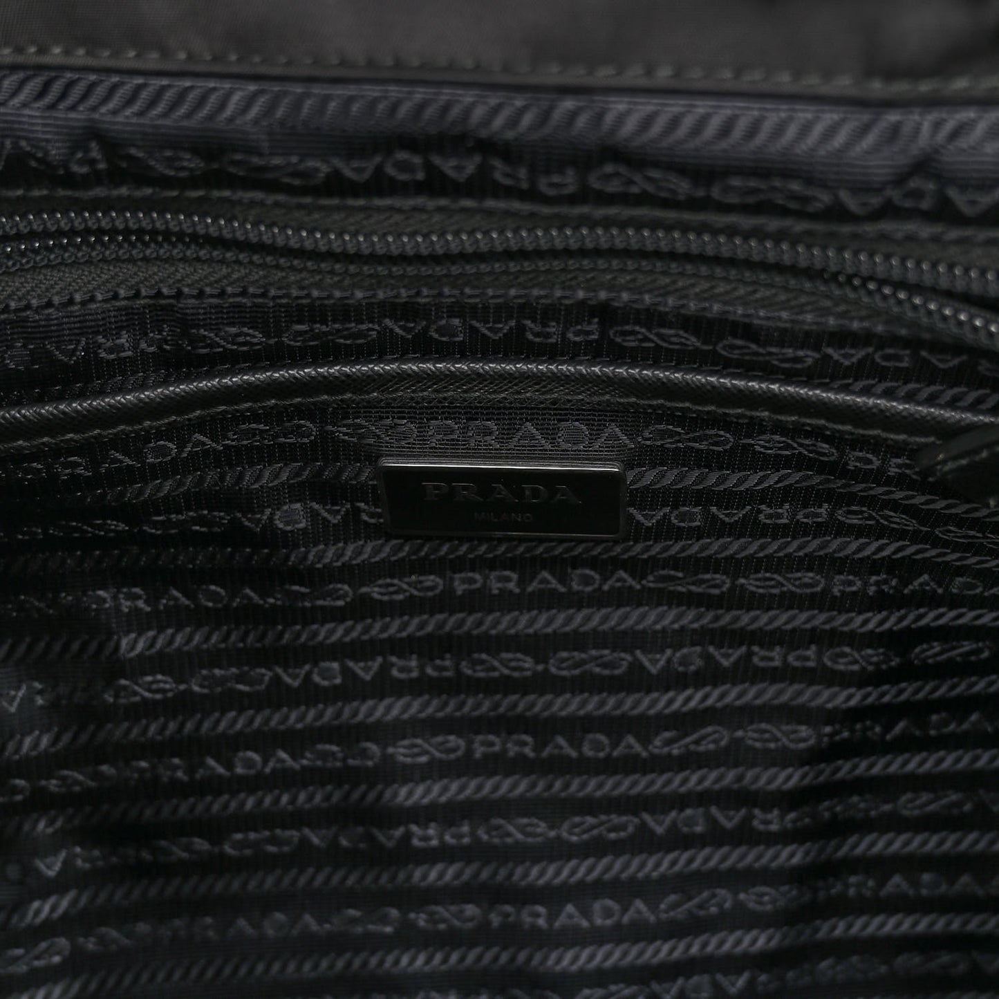 Tessuto Nylon Saffiano Medium Backpack Black