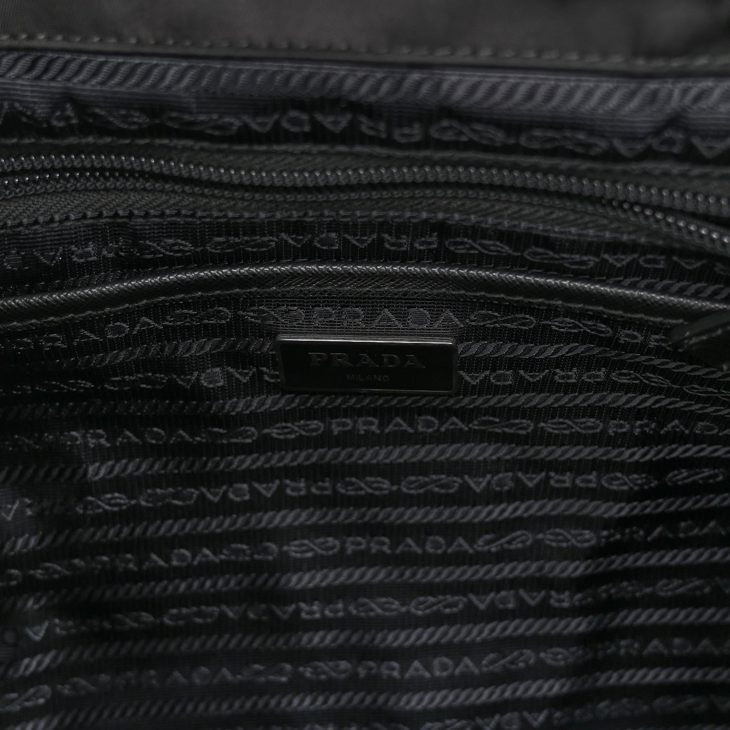 Prada Tessuto Nylon Saffiano Medium Backpack Black 6 of 9
