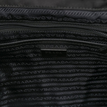 Prada Tessuto Nylon Saffiano Medium Backpack Black 6 of 9
