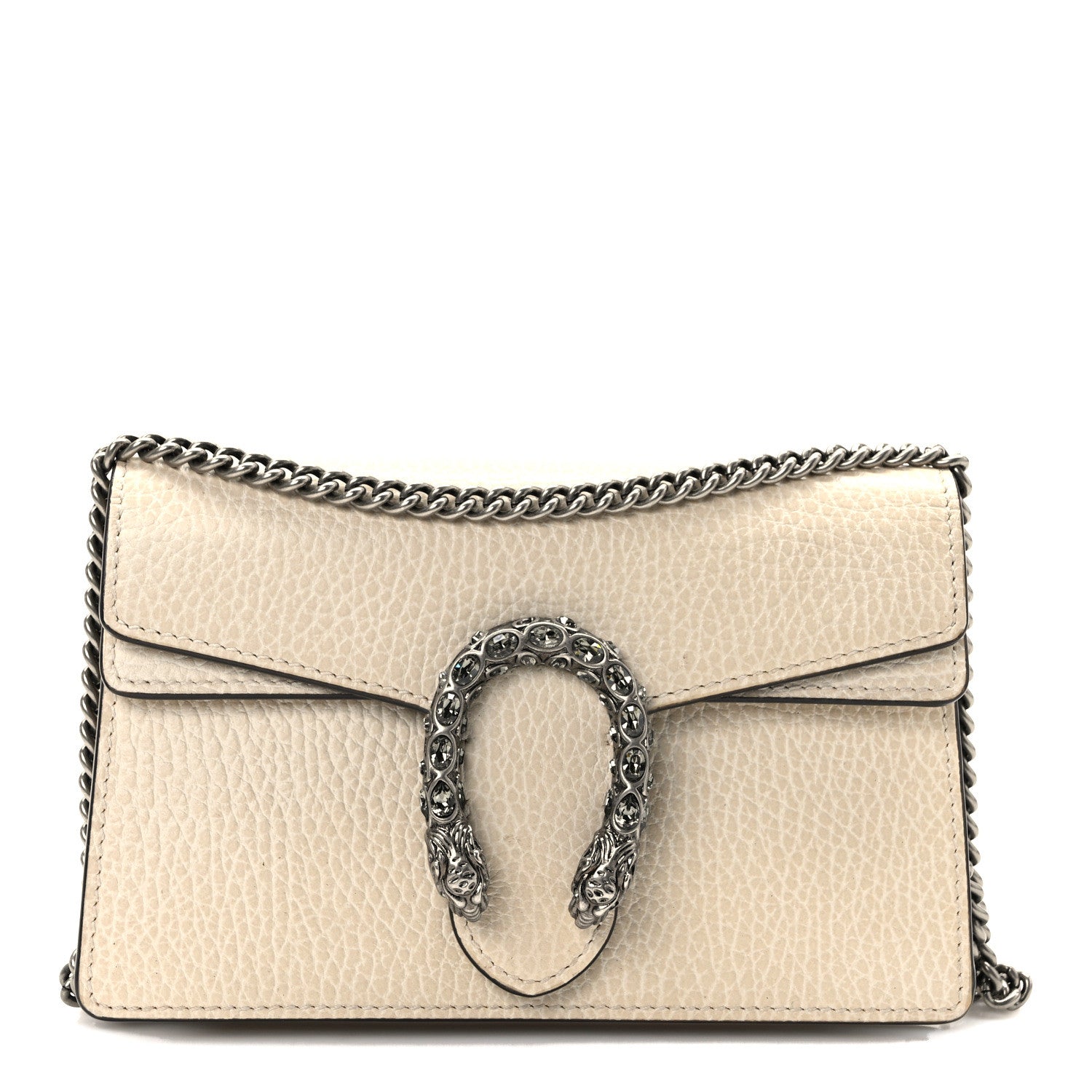 Gucci Dollar Calfskin Crystal Super Mini Dionysus Shoulder Bag Mystic White Black Diamond 1 of 9
